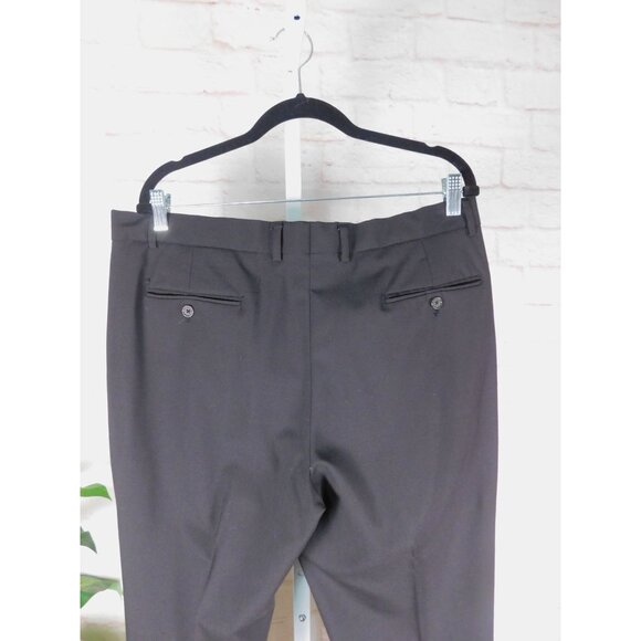 Nautica Black Wool Dress Pants 36x30 - Pleated Cuffed - Excellent - Picture 7 of 13